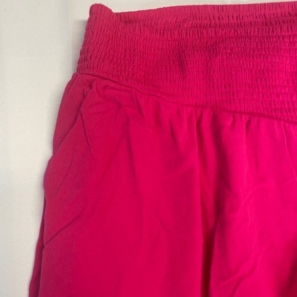 Torrid got pink elastic waist shorts, size 4. These are multi layer and lined. - Picture 3 of 4